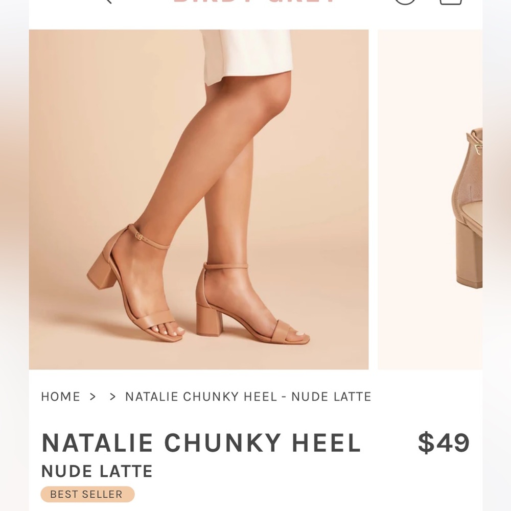 Birdy Grey Natalie Chunky Heel in Nude Latte